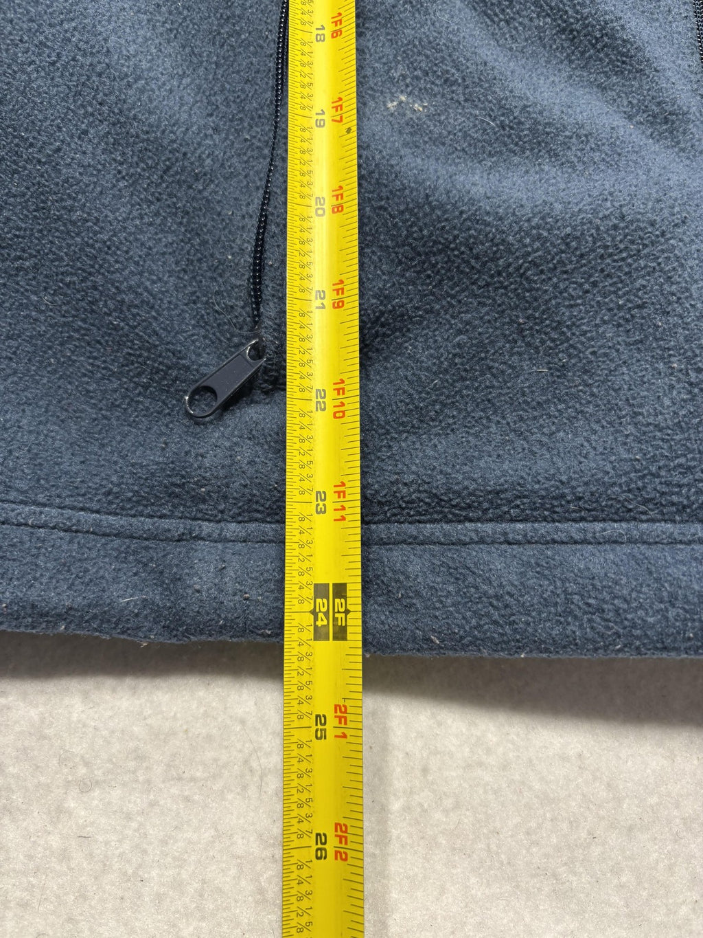 Columbia Jacket Womens M Blue Fleece Full Zip Stand Collar Pockets Outdoor