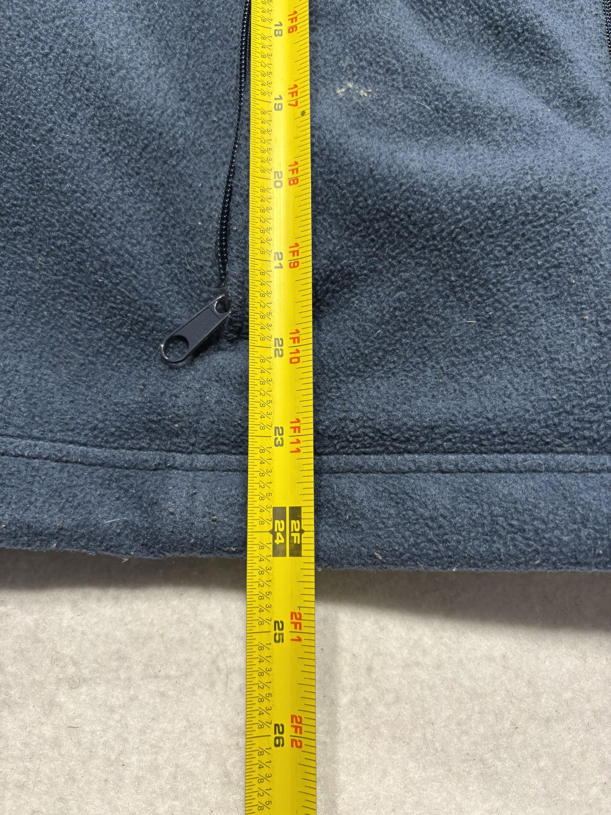 Columbia Jacket Womens M Blue Fleece Full Zip Stand Collar Pockets Outdoor