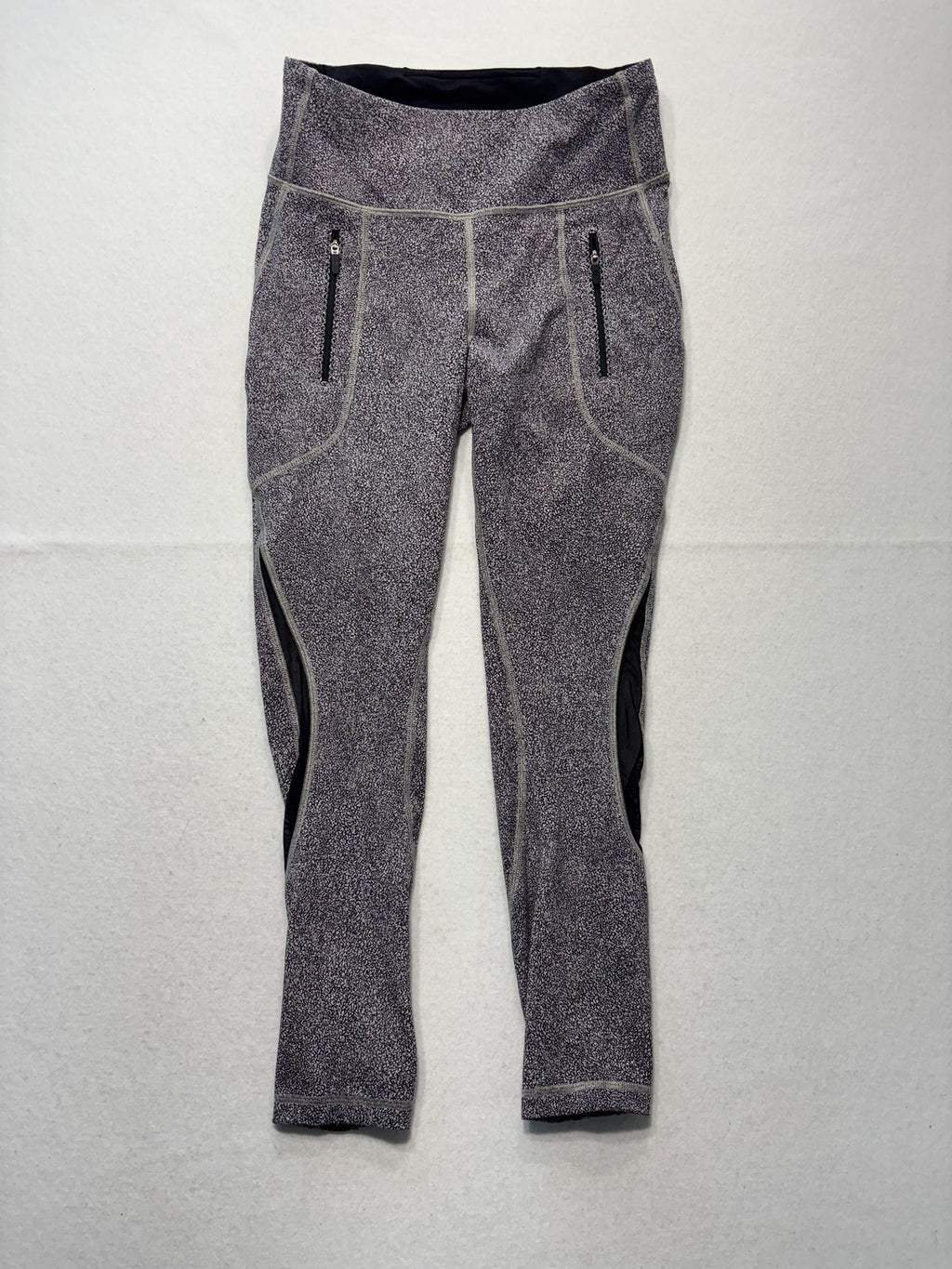 Lululemon Leggings Womens 6 Gray High Rise Cropped 22" Inseam Pocket Running