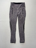 Lululemon Leggings Womens 6 Gray High Rise Cropped 22" Inseam Pocket Running
