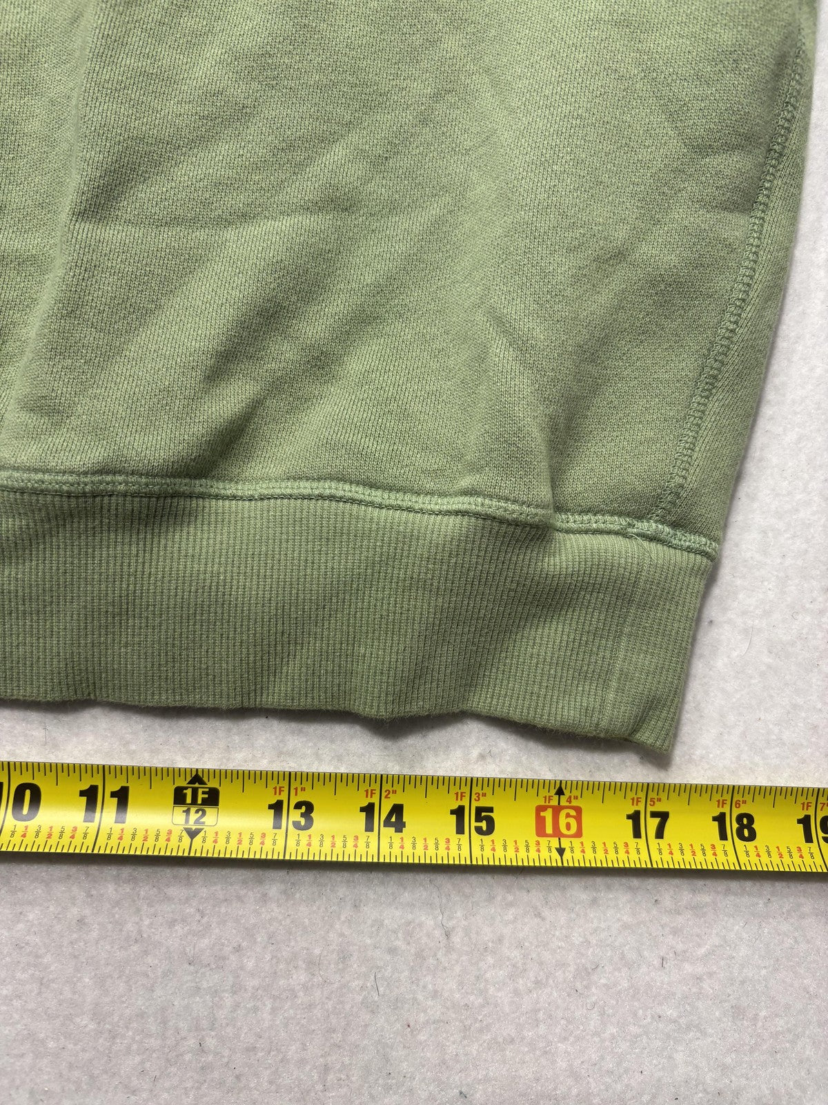 PINK Victoria's Secret Sweatshirt Womens M Green Colorblock Logo Crew Pullover