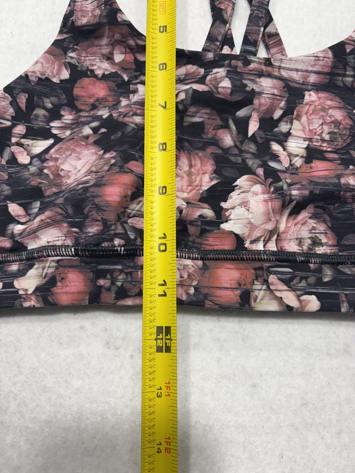 Lululemon Sports Bra Womens 8 Multicolor Floral Strappy Crossback Yoga Athletic