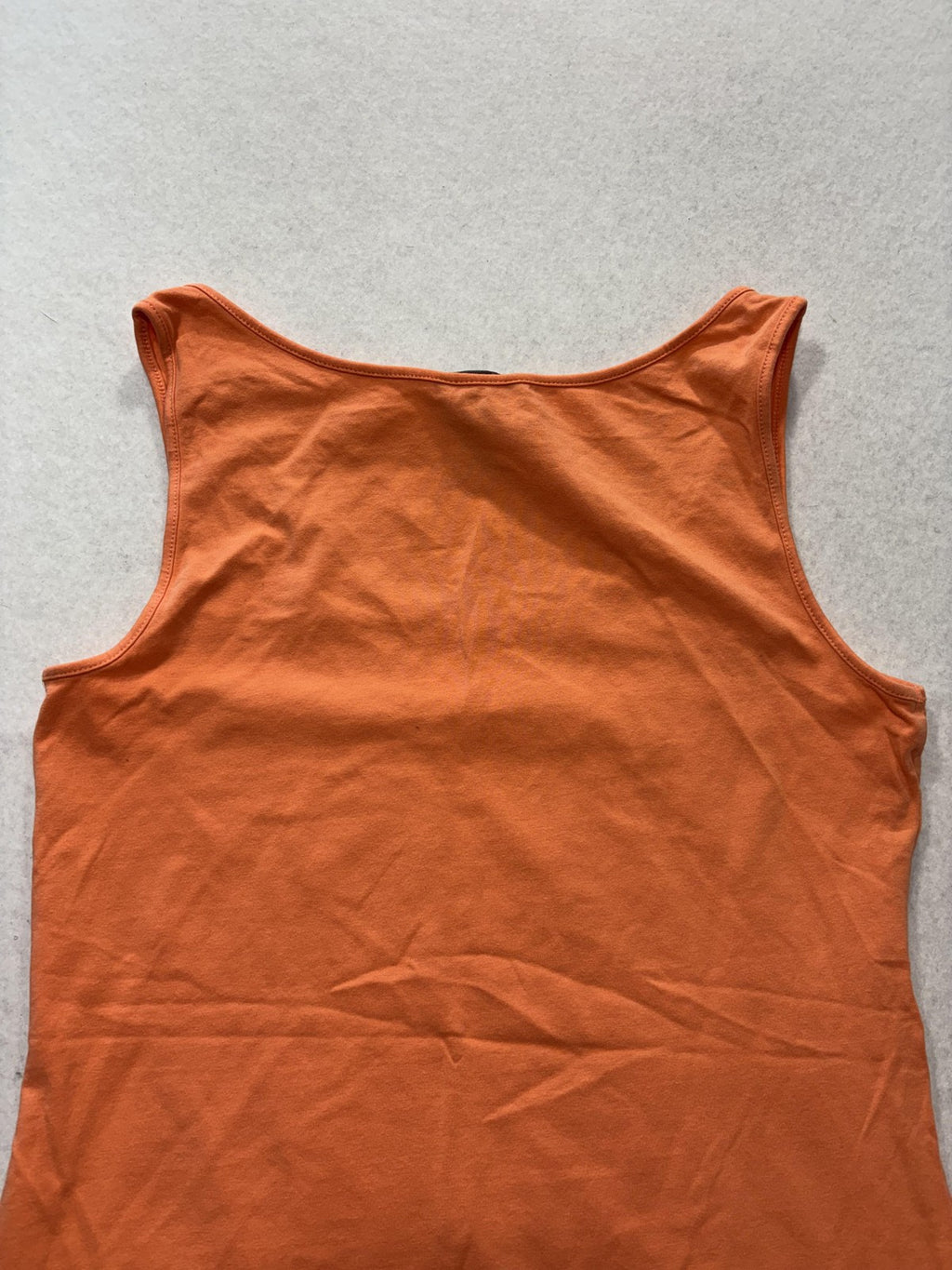 H&M Tank Top Womens L Orange Scoop Neck Jersey Basic Casual Stretch 0239138 1