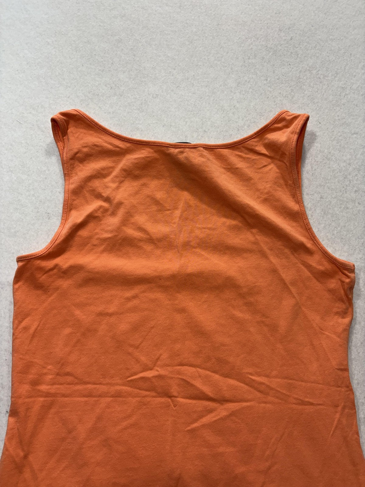 H&M Tank Top Womens L Orange Scoop Neck Jersey Basic Casual Stretch 0239138 1