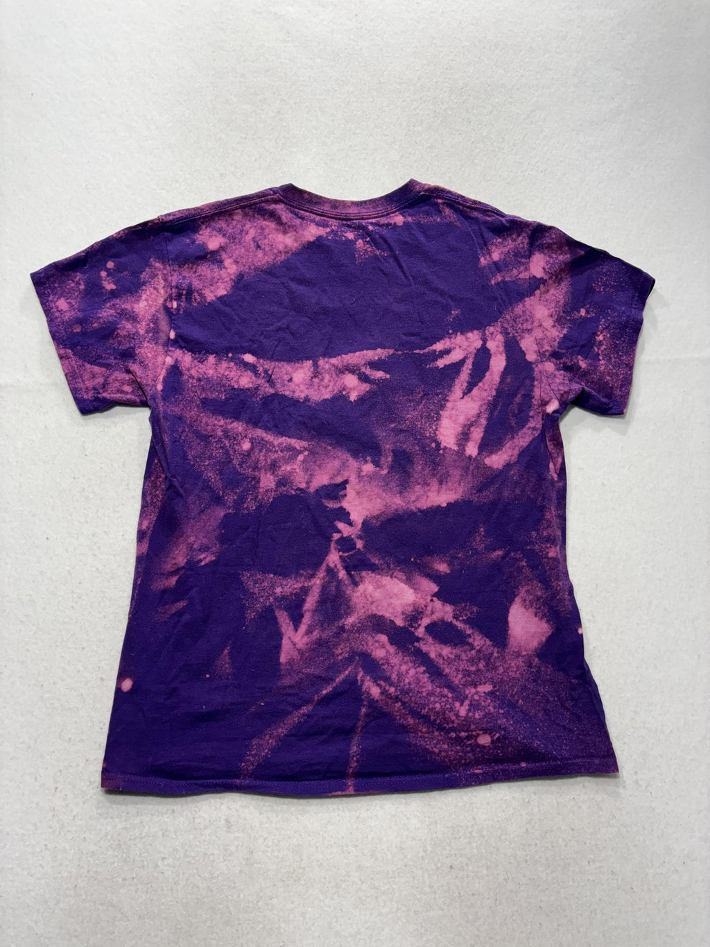 Adidas Shirt Mens Small Purple Tie Dye Trefoil Logo Graphic Tee Short Sleeve