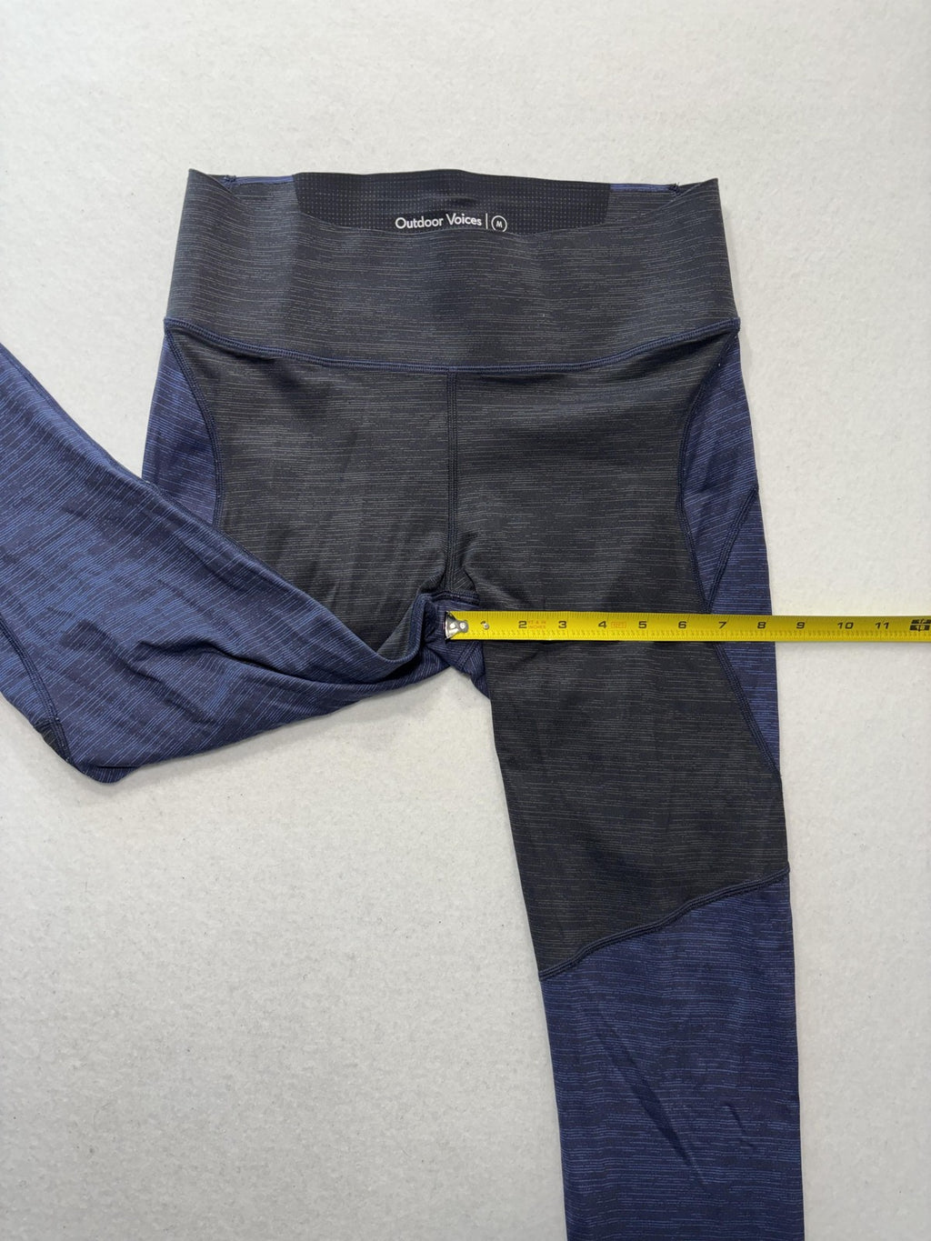 Outdoor Voices Leggings Womens Medium Blue Colorblock High Rise Ankle