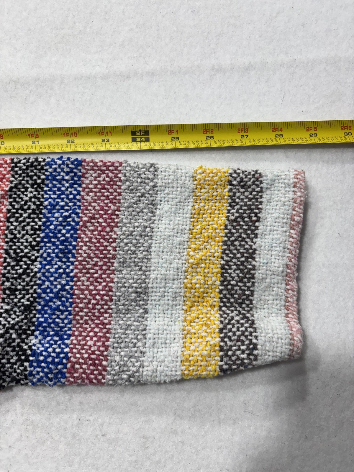 Mexico Hoodie Mens Large Multicolor Striped Knit Pullover V Neck Kangaroo Pocket