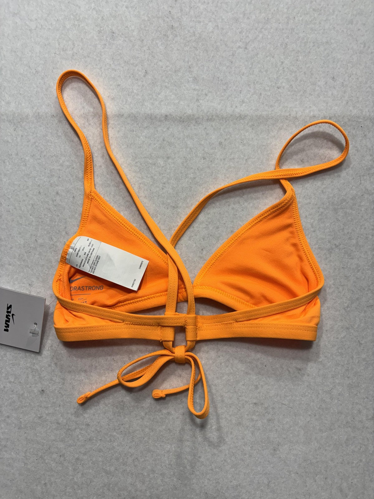 Nike Swim Bikini Top Womens XS Orange Triangle Hydrastrong NESSB002-825 NEW