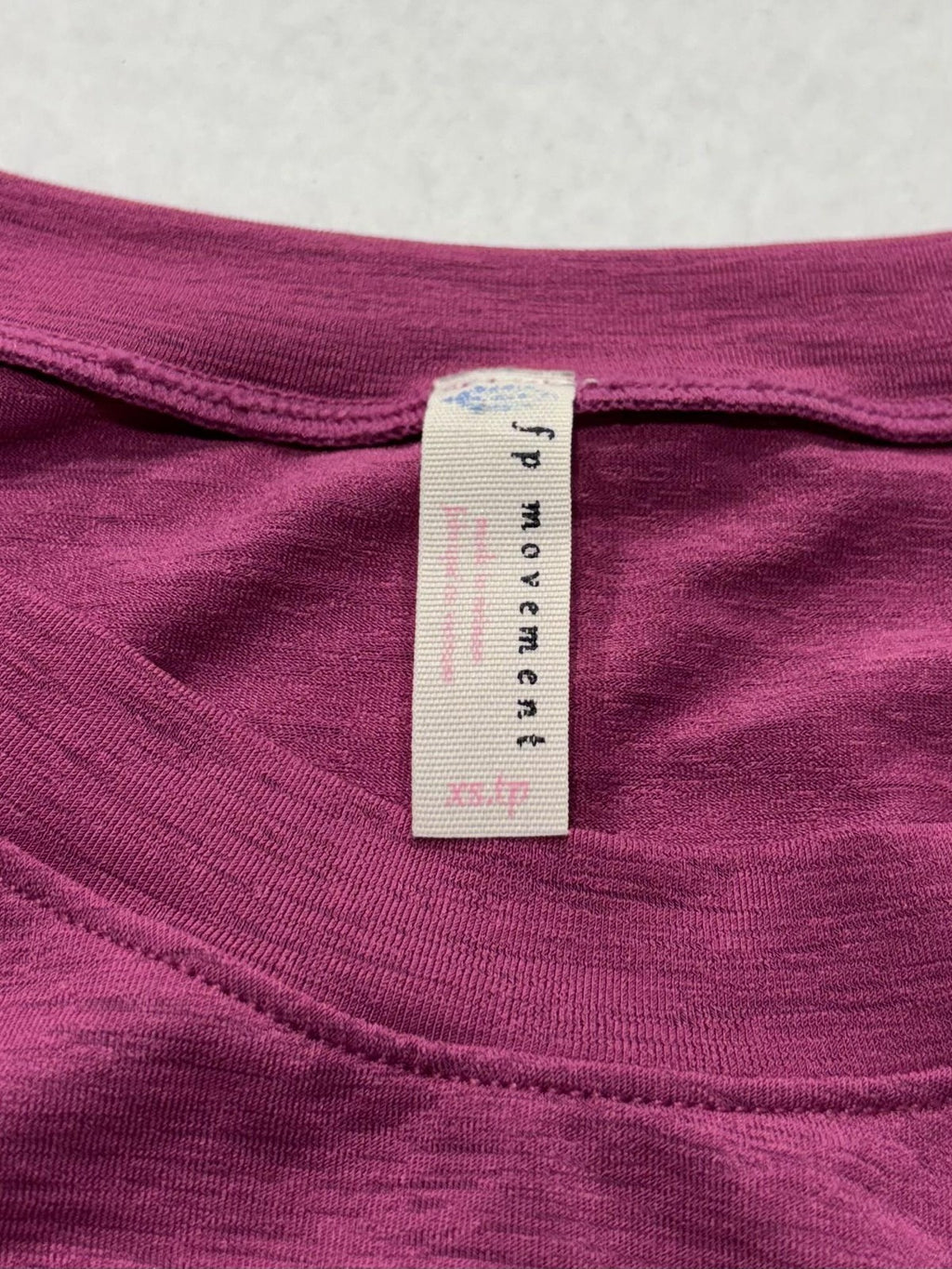 FP Movement Shirt Womens XS/S Pink Cropped Long Sleeve Crew Neck Yoga Athletic