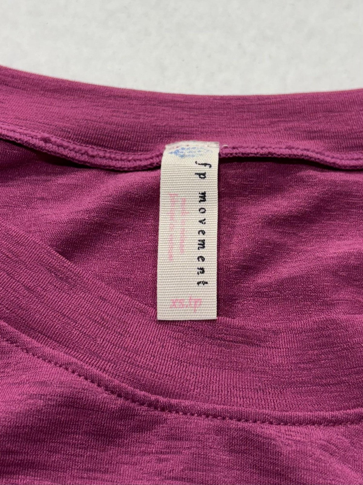 FP Movement Shirt Womens XS/S Pink Cropped Long Sleeve Crew Neck Yoga Athletic