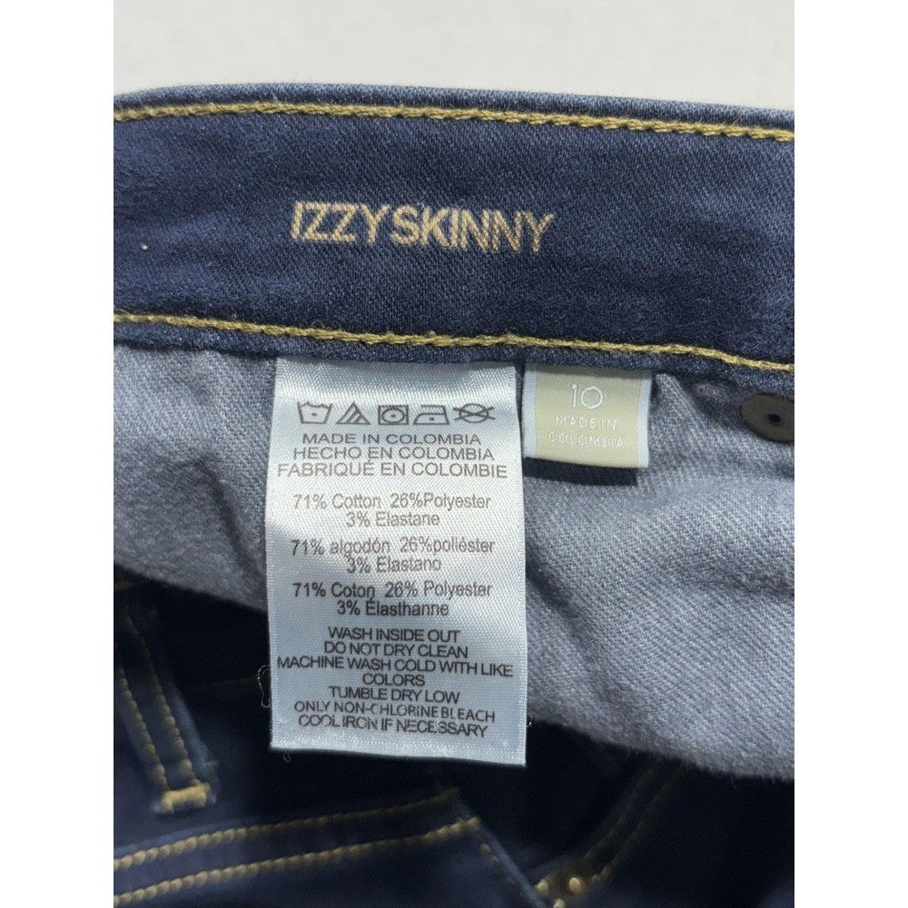 Michael Kors Izzy Skinny Jeans Womens 10 Blue Dark Wash Mid Rise Stretch 32x28