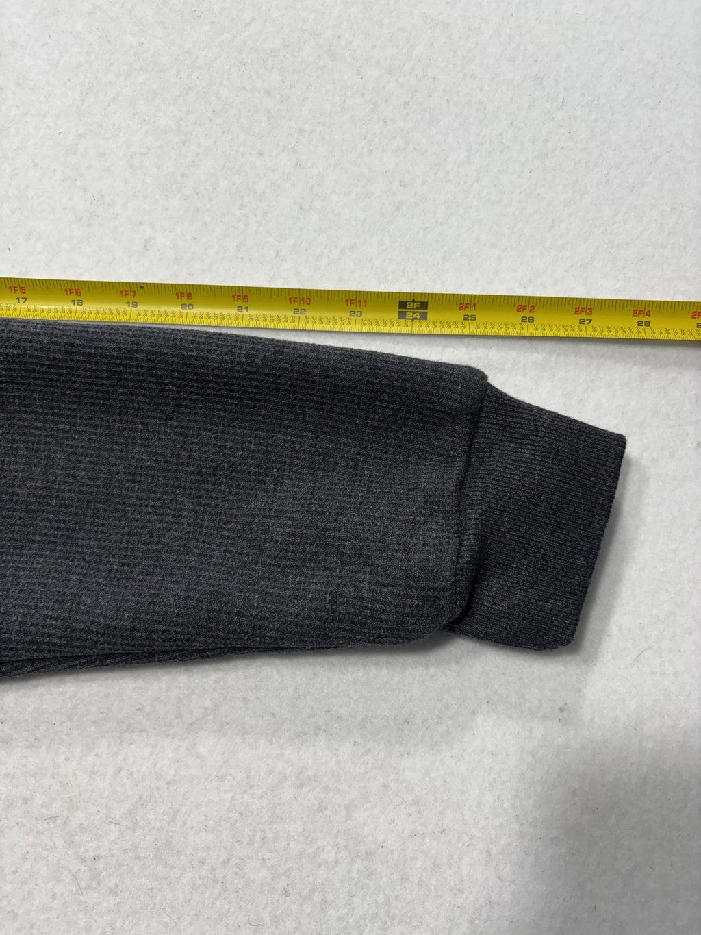 Coleman Sweatshirt Mens Medium Black Heather Thermal Henley Lined Fleece Pocket