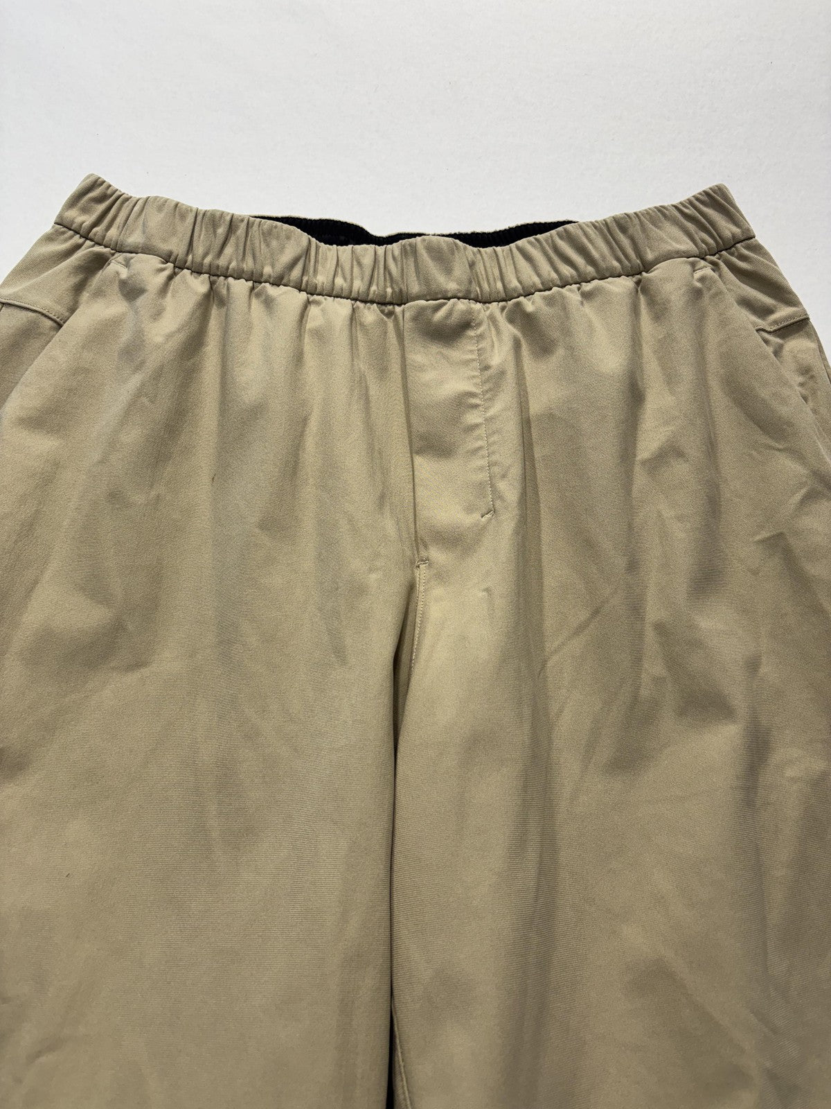 Lululemon Khaki Pants Mens Large Beige Elastic Waist Straight Leg Stretch Casual