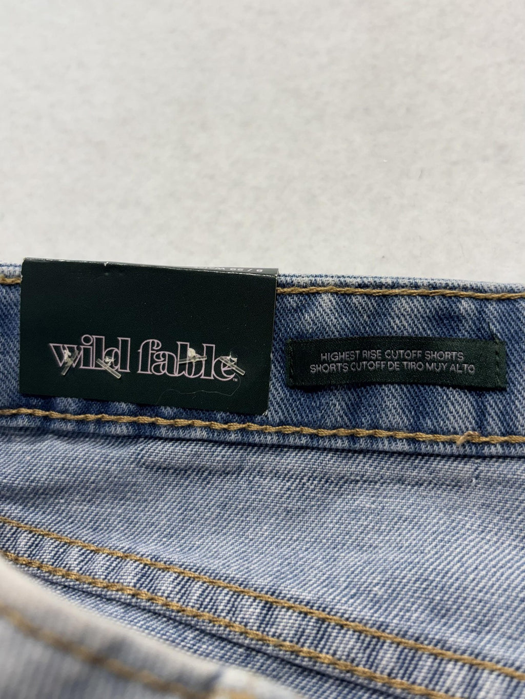 Wild Fable Shorts Womens 8 Blue Highest Rise Cutoff Denim Distressed Raw Hem