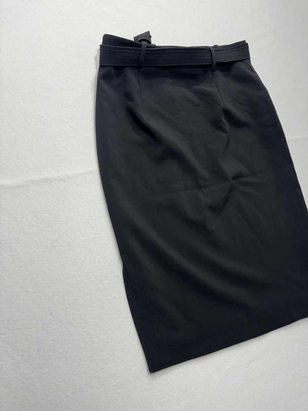 Banana Republic Skirt Womens 6 Black Belted Stretch Knee Length Pencil Work