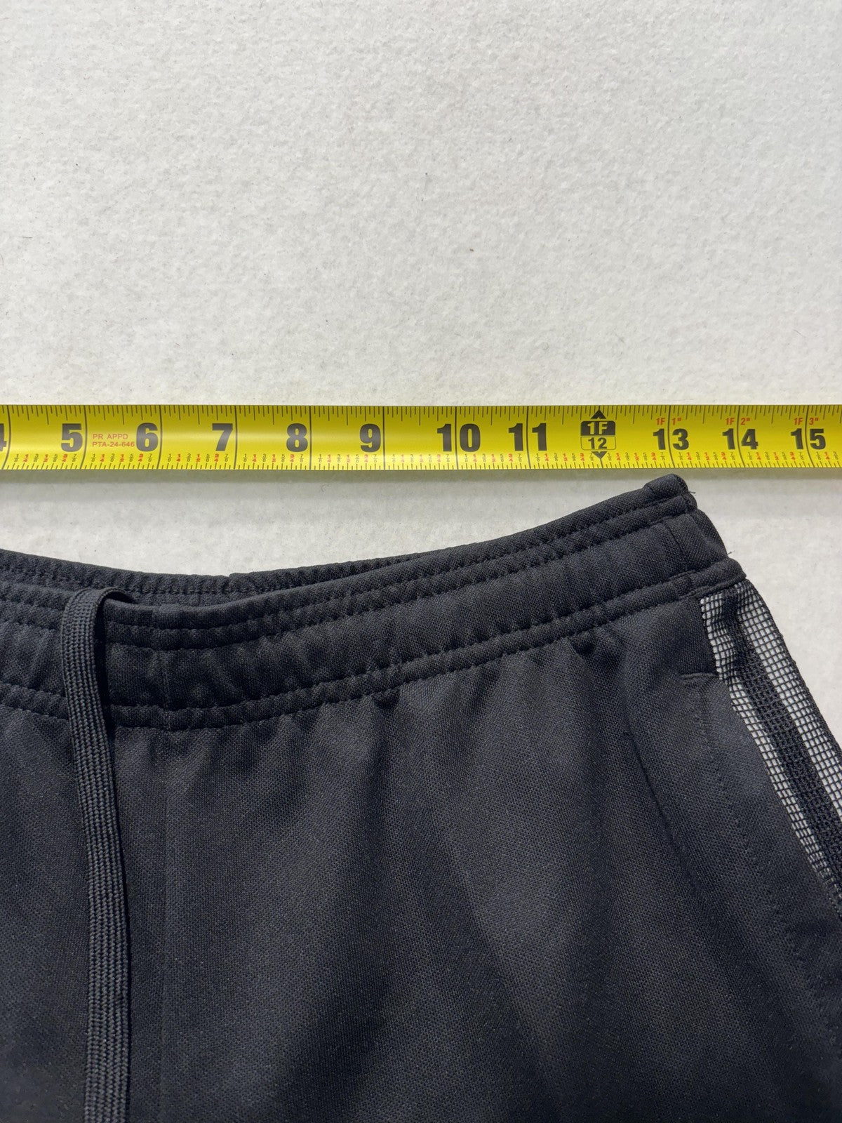 Adidas Track Pants Mens Medium Black AEROREADY Elastic Waist Side Stripe