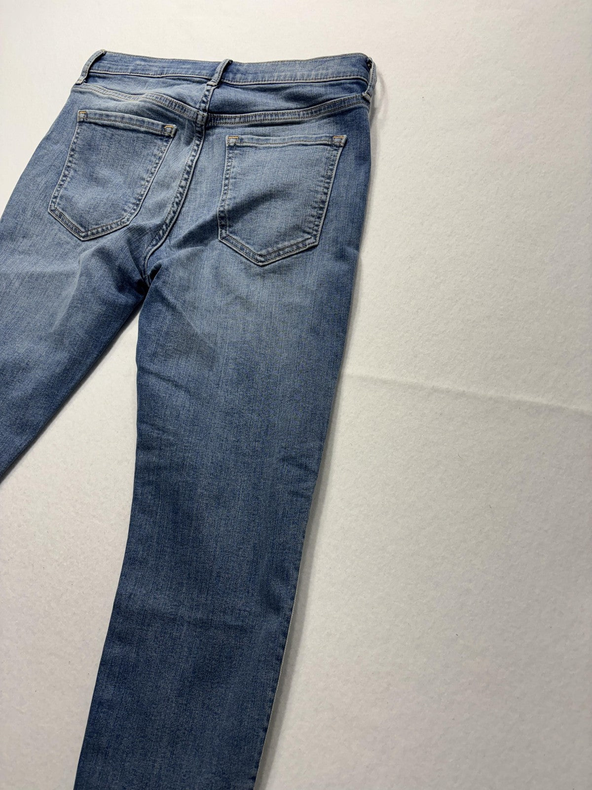 Banana Republic Jeans Womens 28 Blue Wash Mid Rise Skinny Crop Stripe 28x27.5