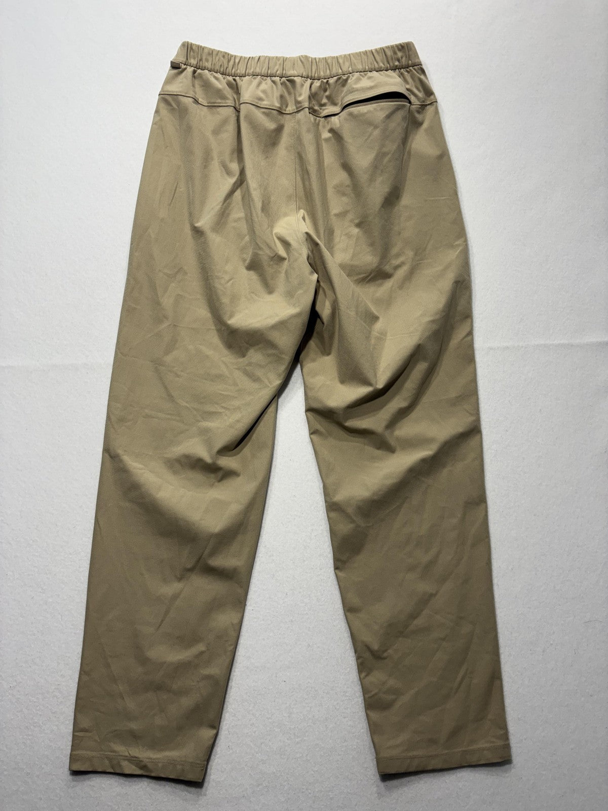 Lululemon Khaki Pants Mens Large Beige Elastic Waist Straight Leg Stretch Casual