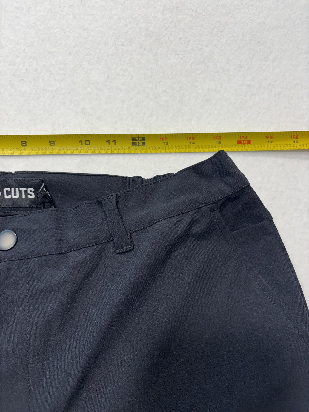 Cuts AO Jogger Pants Mens Large Black Elastic Waist Slim Tapered Stretch Casual