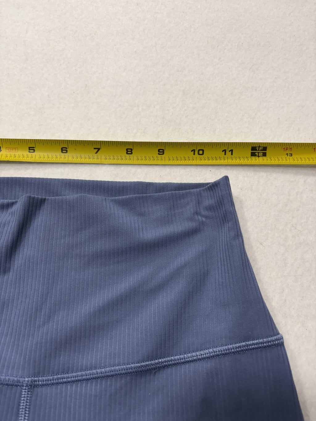 Lululemon Leggings Womens 6 Blue High Rise 23" Inseam Ankle Ribbed Yoga Stretch