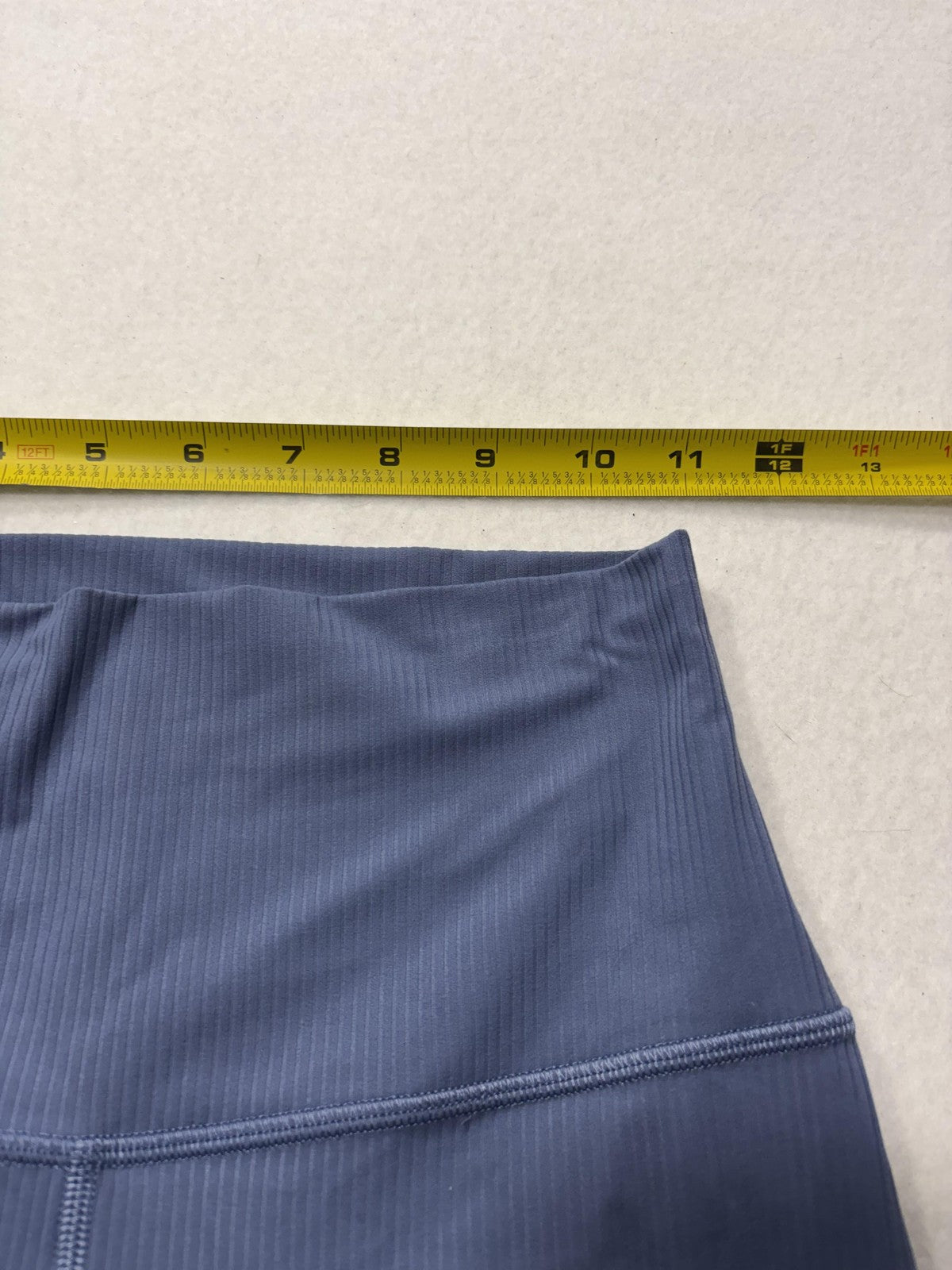 Lululemon Leggings Womens 6 Blue High Rise 23" Inseam Ankle Ribbed Yoga Stretch