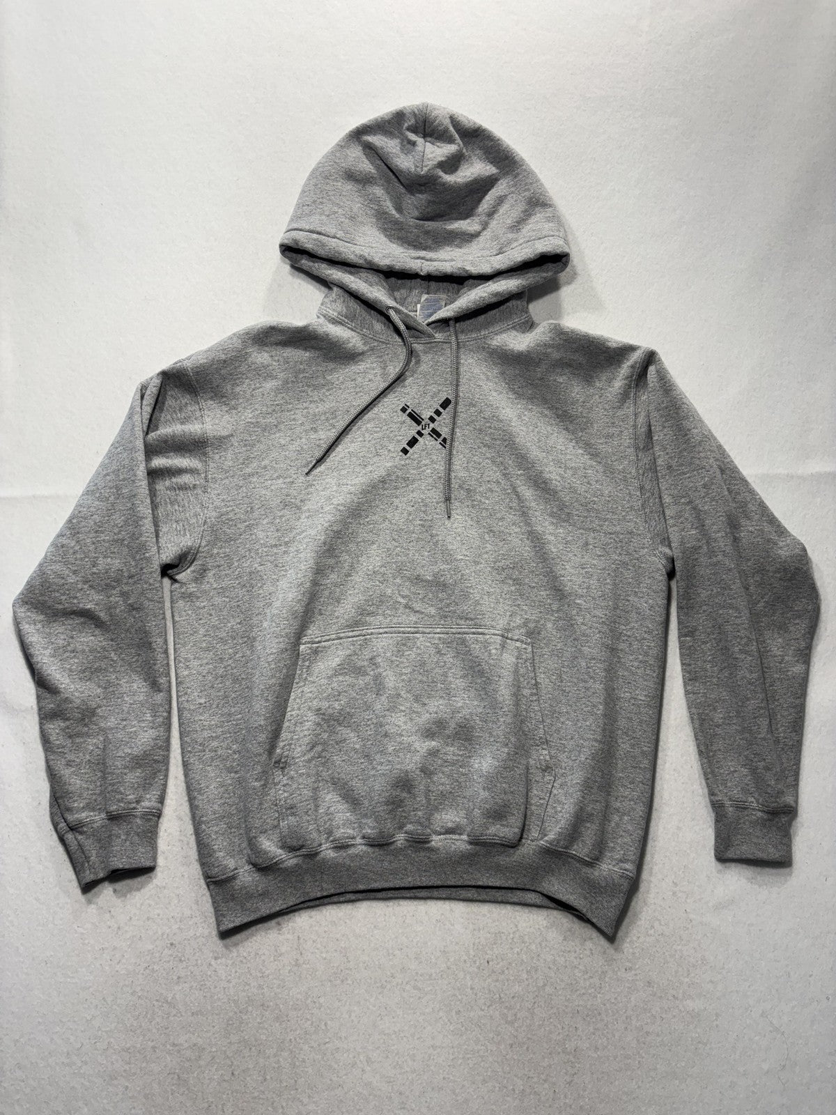 Port & Company Hoodie Mens Large Gray LFT HVY SHT Fleece Pullover Gym Training