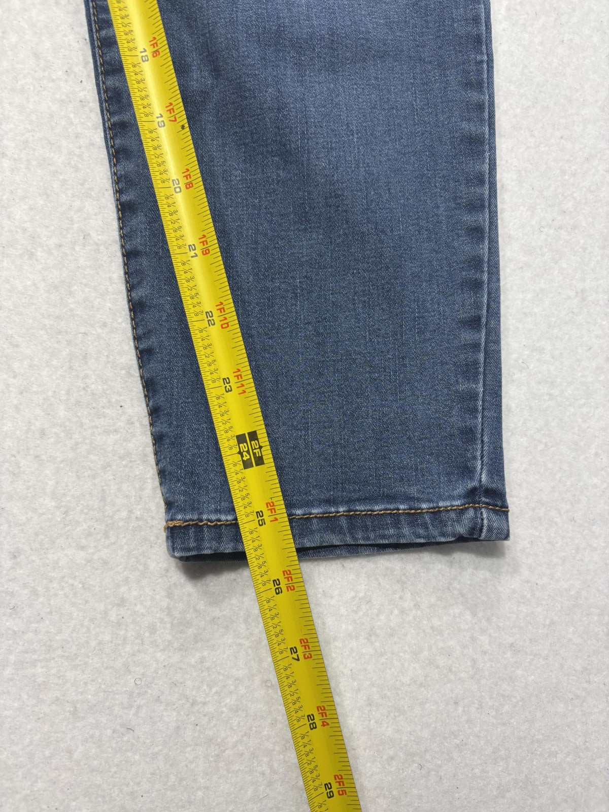 Terra & Sky Jeans Womens 16W Petite Blue Medium Wash High Rise Skinny 37x26.5