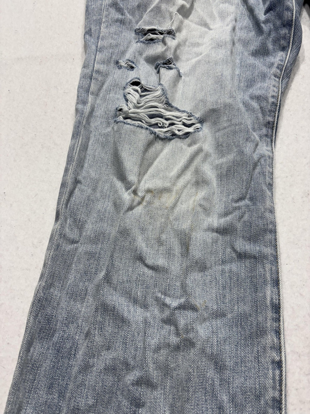 Torrid Jeans Womens 14 Plus Blue Light Wash High Rise Straight Distressed 36x30