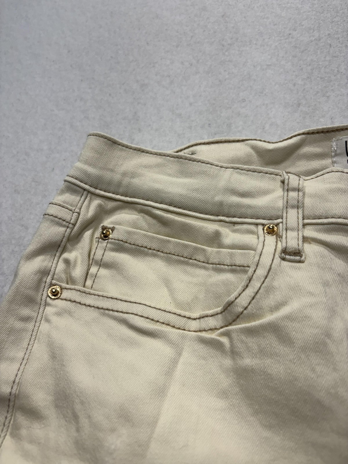 Nicole Miller Soho High Rise Ankle Skinny Jeans Womens 10 Winter White 32x27