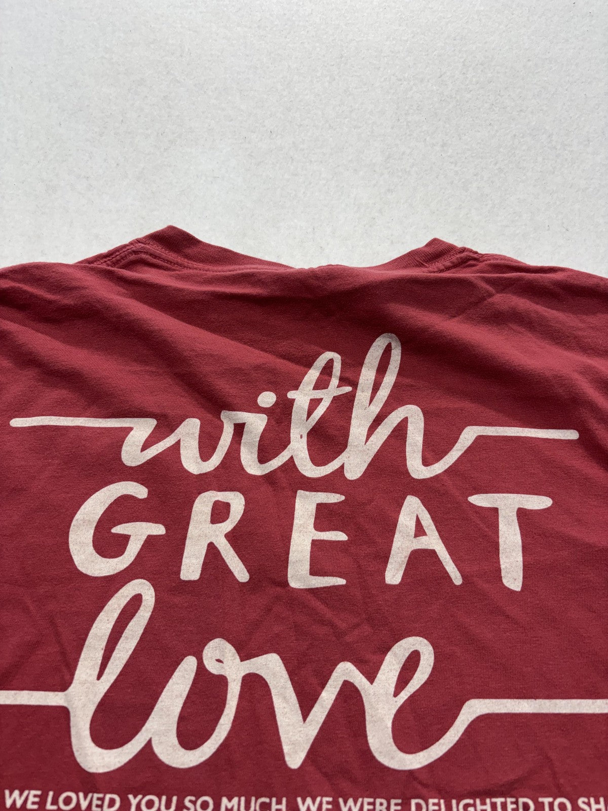Comfort Colors Shirt Womens M Red Chi Omega Baylor University Graphic Greek Tee