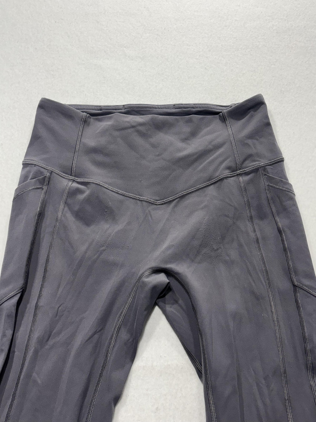 Lululemon Leggings Womens 6 Gray High Rise Cropped 23.5" Inseam Pocket Stretch