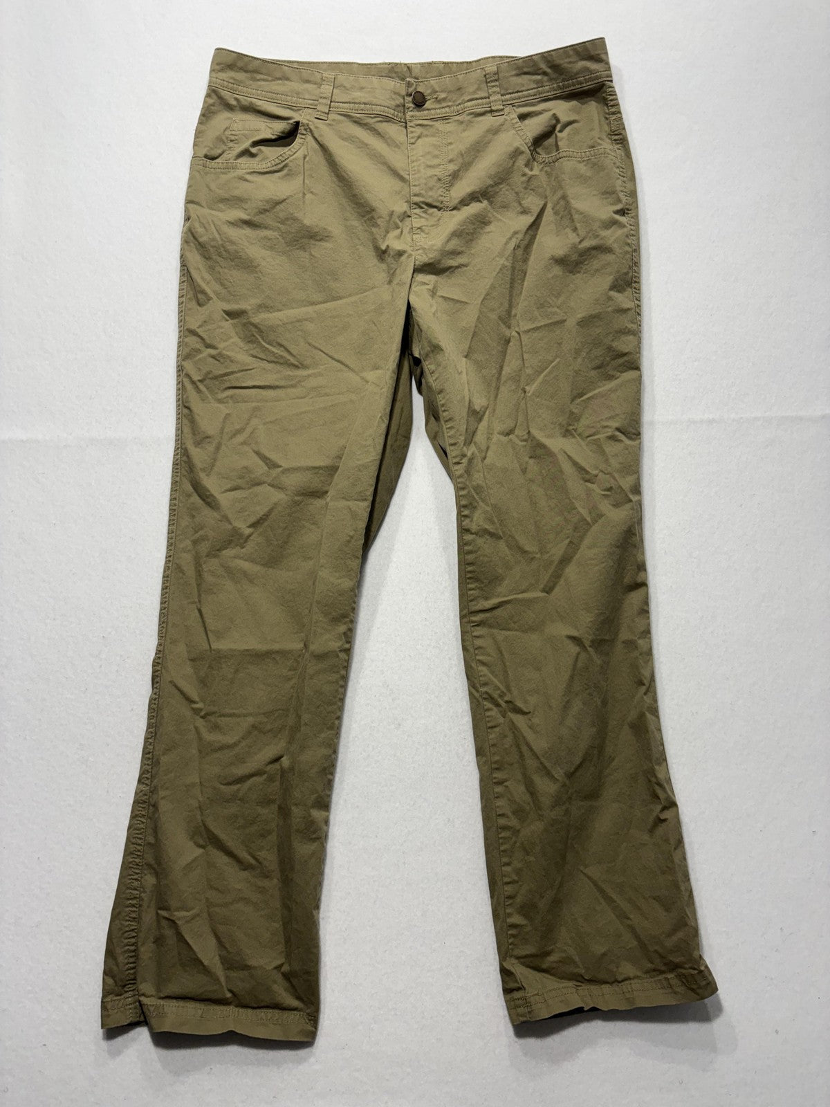 Columbia Khaki Pants Mens 34x30 Green Regular Fit Canvas Stretch Casual Outdoor