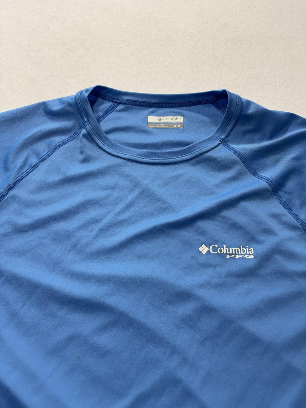 Columbia PFG Omni-Shade Shirt Mens Medium Blue Long Sleeve Fishing Lightweight