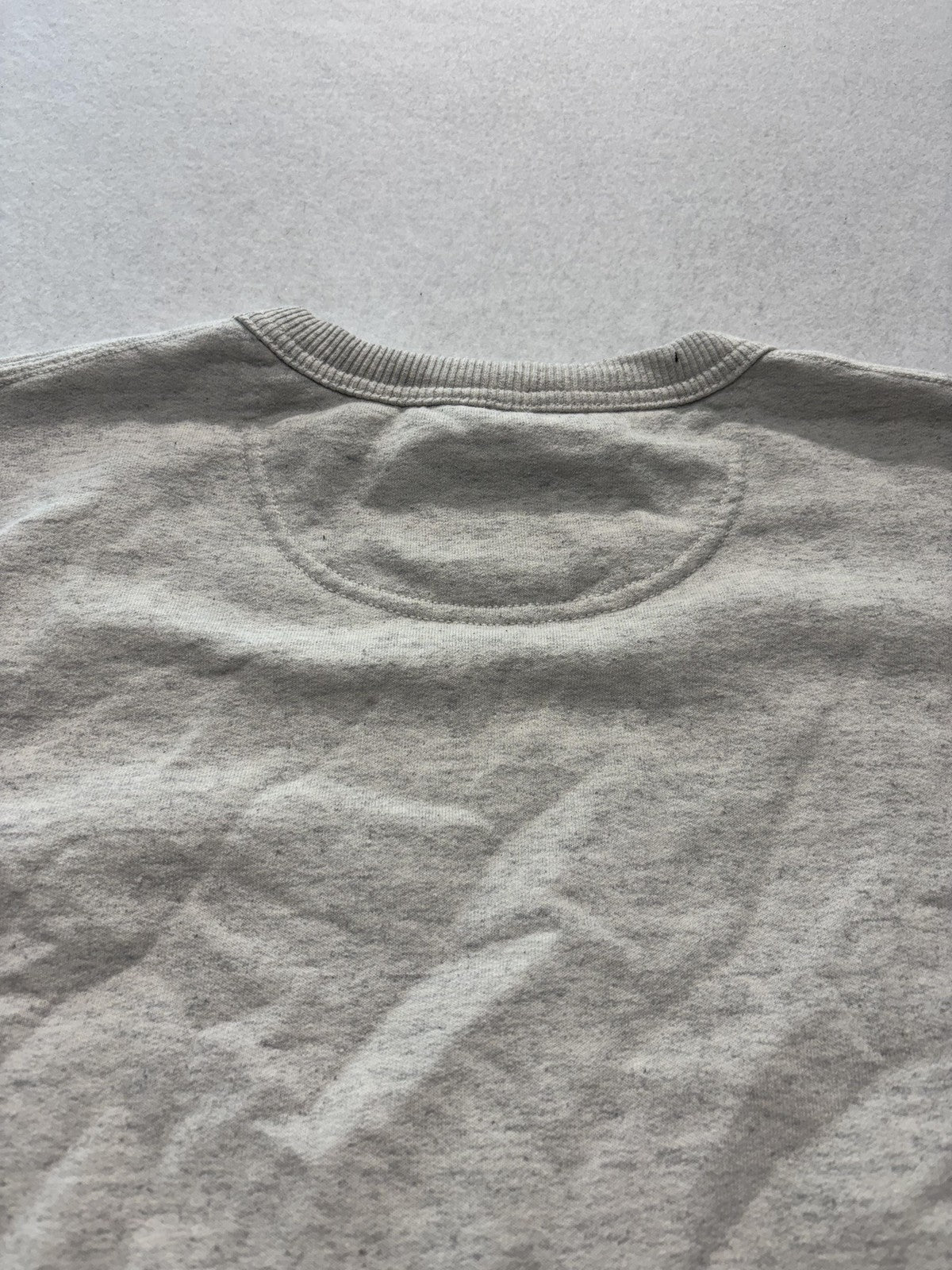Champion Sweatshirt Mens Small Gray Fleece Crew Neck Logo Pullover GF88H K74