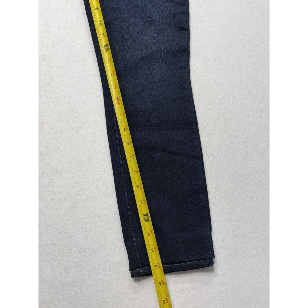 Paige Edgemont Jeans Womens 31 Blue Dark Wash Mid Rise Ultra Skinny 31x29.5 Zips