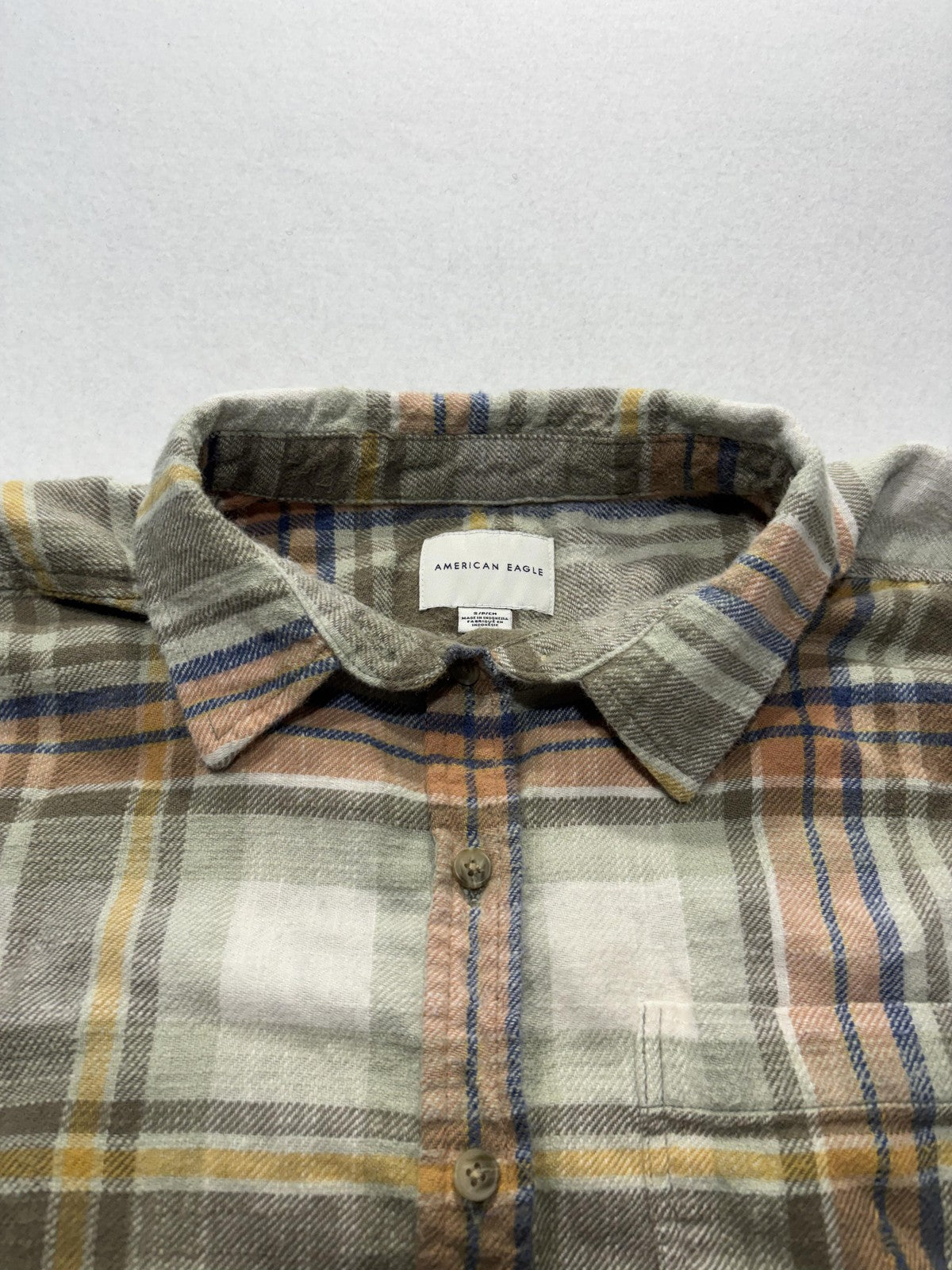 American Eagle Outfitters Button Up Shirt Womens S Multicolor Plaid Flannel Top