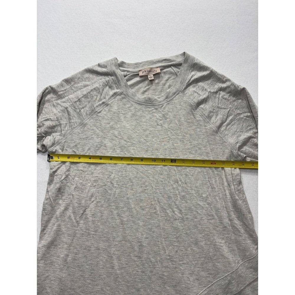 Philosophy Republic Clothing Top Womens Large Gray Long Sleeve Asymmetrical Hem