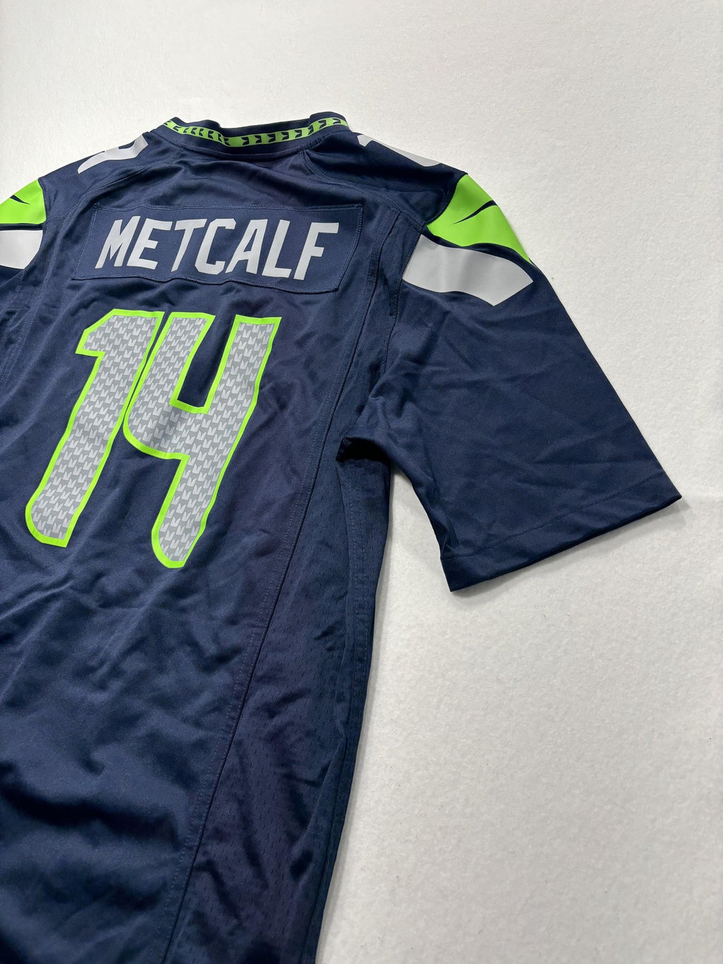 Seattle Seahawks Jersey Mens Large Blue NFL Football Nike DK Metcalf 14 On Field