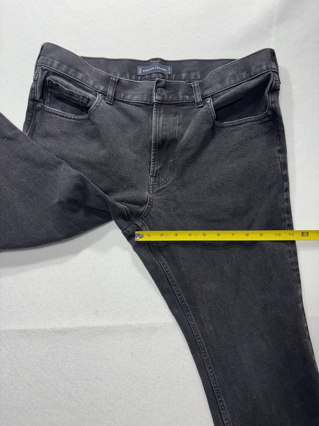 Everlane Uniform The Slim Jeans Mens 35x30 Gray Charcoal Wash Tapered Stretch