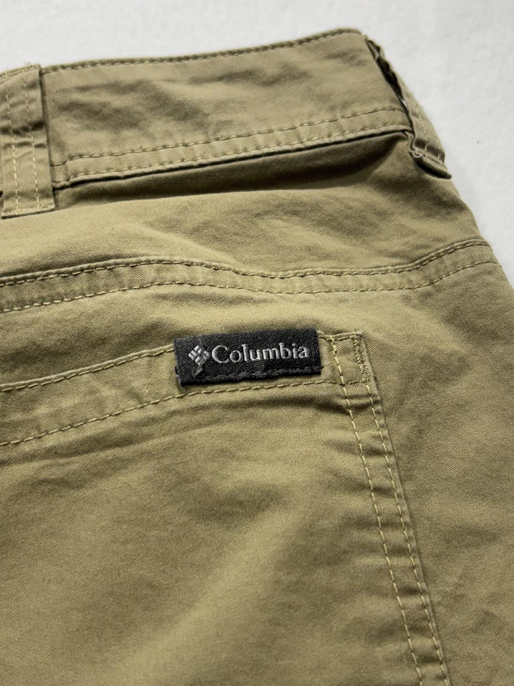 Columbia Khaki Pants Mens 40x34 Green Regular Fit Canvas Stretch Casual Outdoor