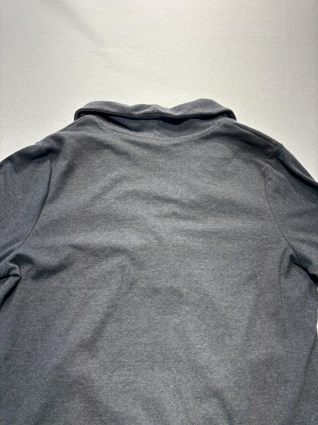 Banana Republic Sweatshirt Mens Large Gray Shawl Collar Henley Pockets Pullover