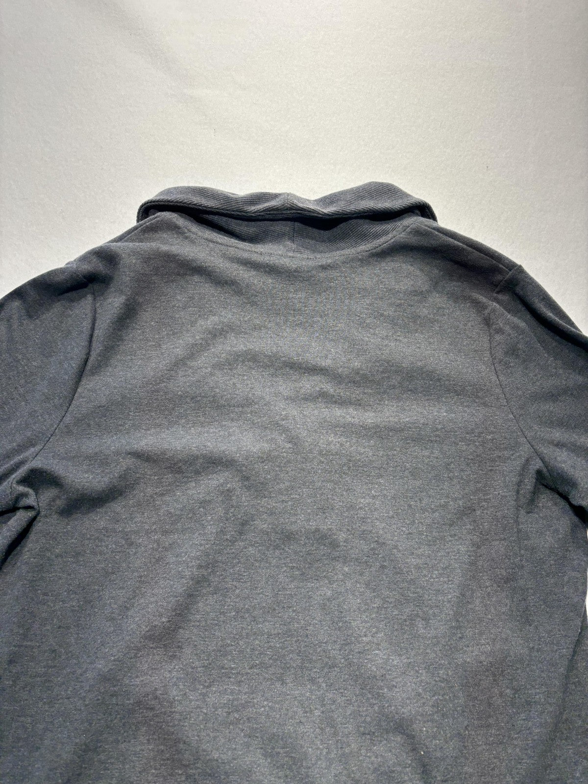 Banana Republic Sweatshirt Mens Large Gray Shawl Collar Henley Pockets Pullover