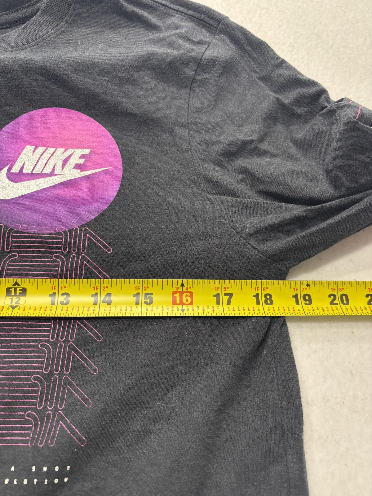 Nike Shirt Mens Small Black Nike Air 720 Purple Logo Long Sleeve Graphic Tee