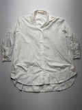 SBJ Austin Shirt Womens One Size White Long Tunic Button Front Cotton Top