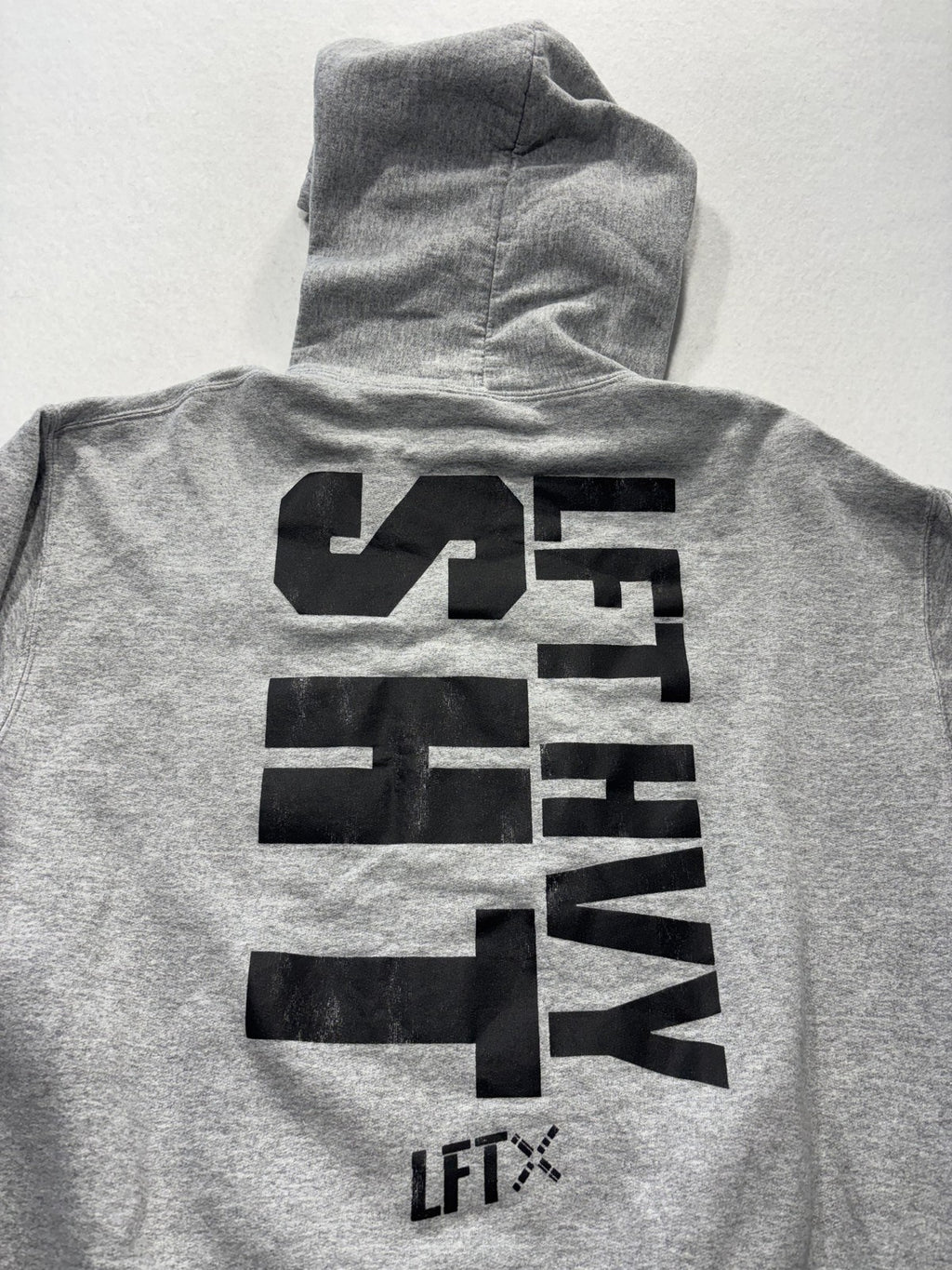 Port & Company Hoodie Mens Large Gray LFT HVY SHT Fleece Pullover Gym Training