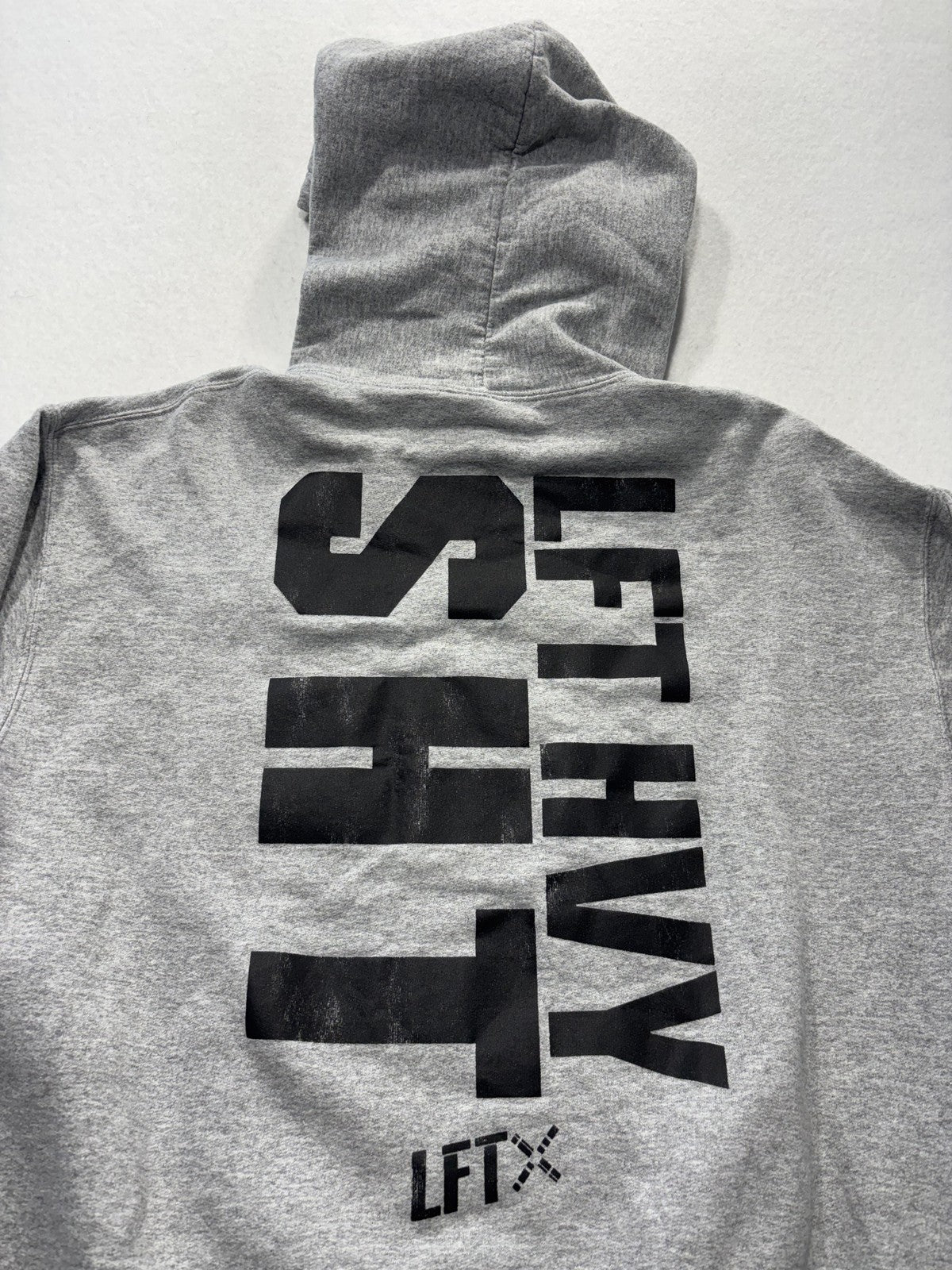 Port & Company Hoodie Mens Large Gray LFT HVY SHT Fleece Pullover Gym Training