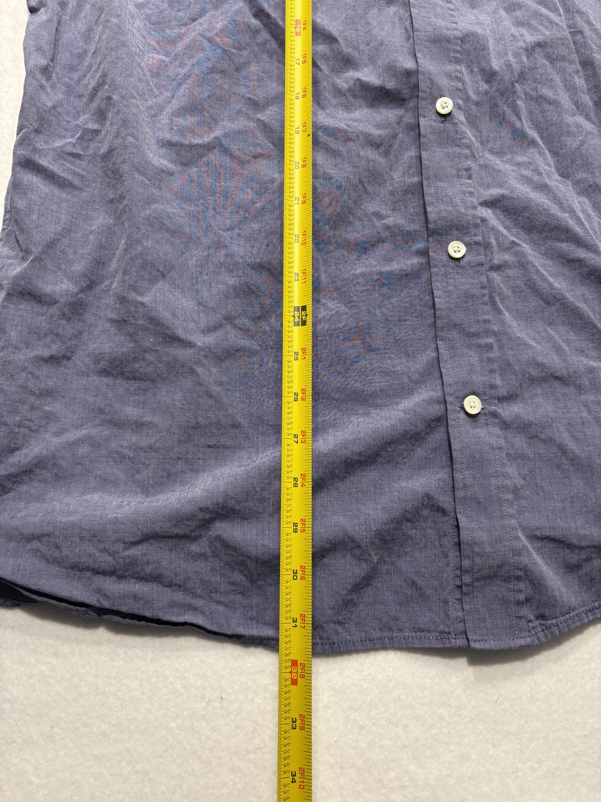 Banana Republic Dress Shirt Mens XL Blue Striped Long Sleeve Button Up Slim