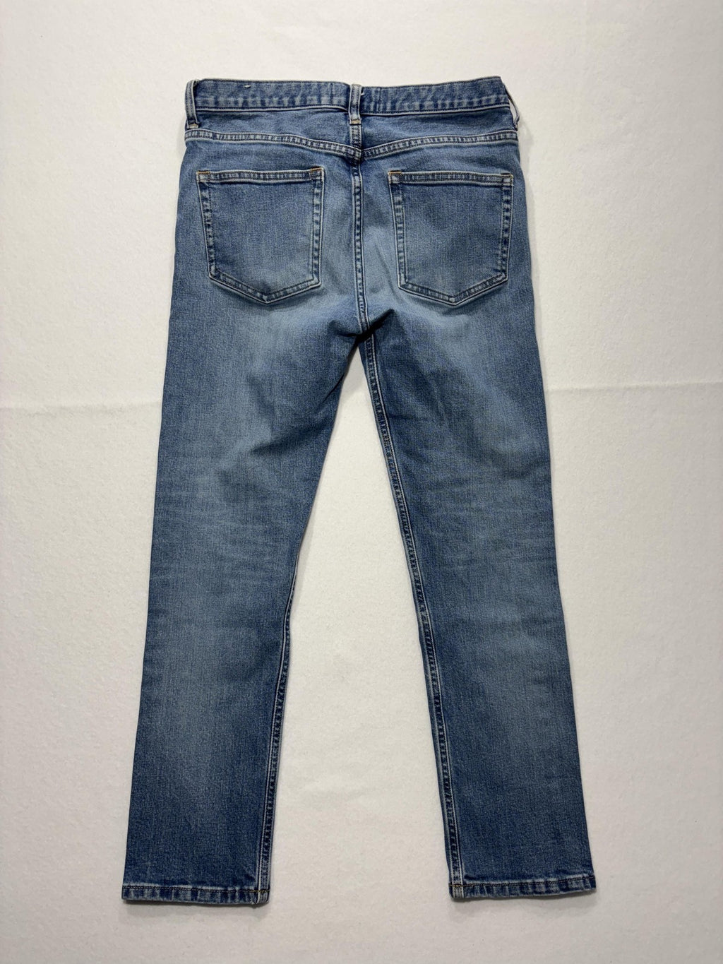 Everlane Jeans Womens 29 Blue Medium Wash Straight Leg Mid Rise Stretch 29x27.5