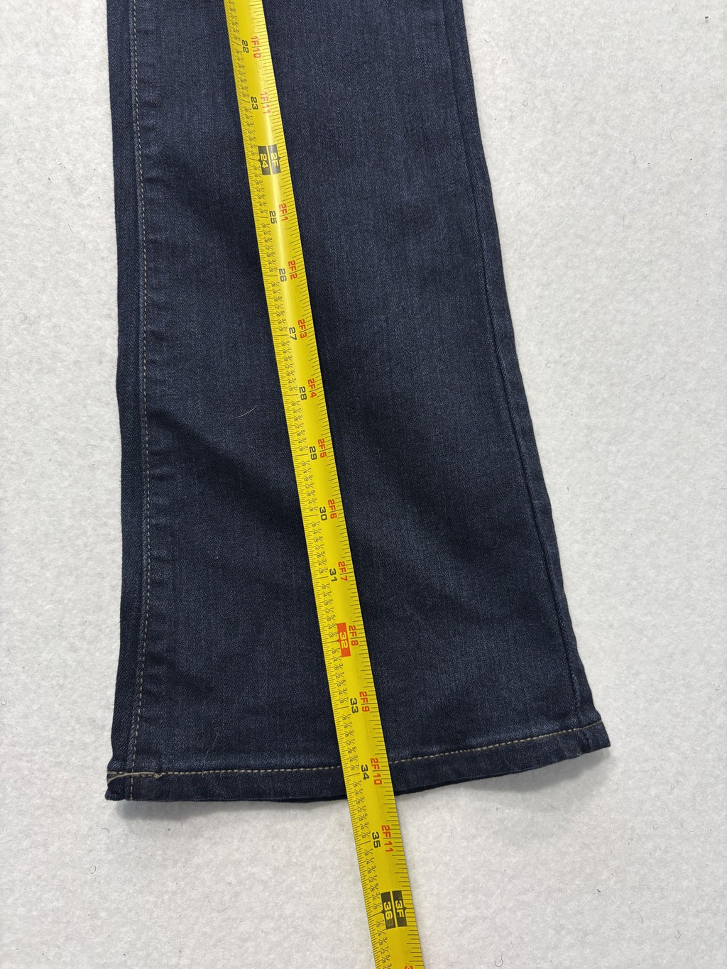 Paige Manhattan Jeans Womens 24 Blue Dark Wash Mid Rise Slim Boot 24x31 Stretch