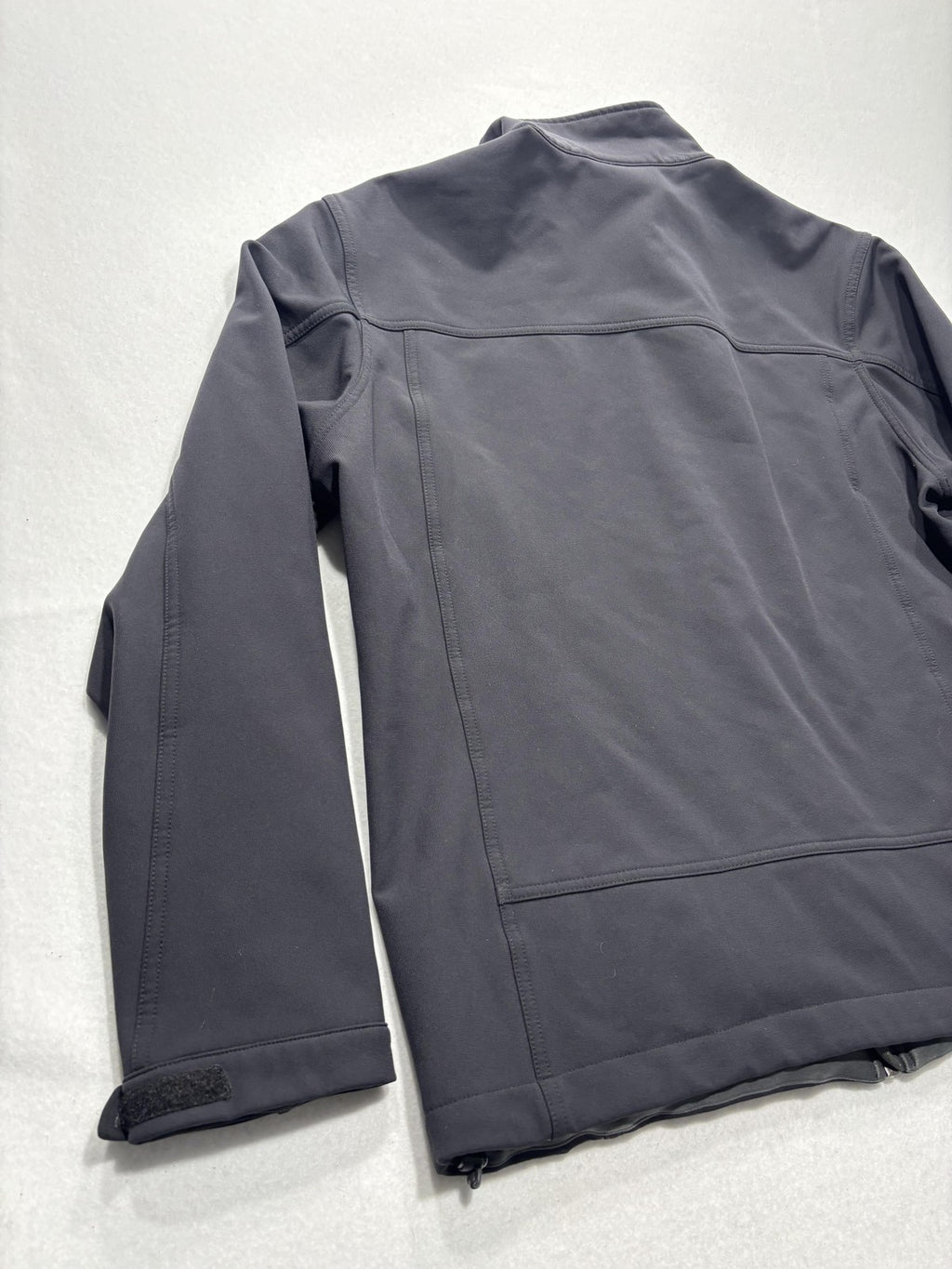 REI Softshell Jacket Mens Medium Black Full Zip Stand Collar Hiking Outdoor